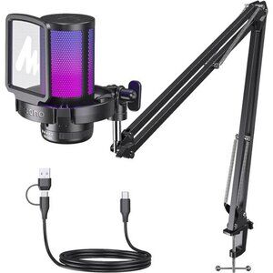 MAONO Gaming USB Microphone, Noise Cancellation Condenser mic